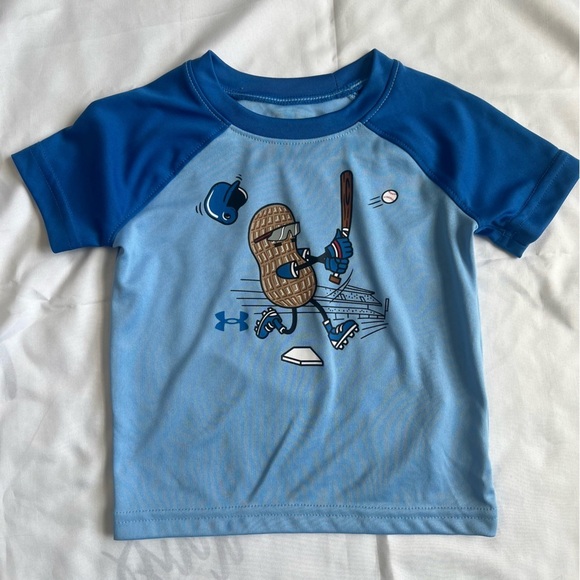 Under Armour Activewear Baseball Matching Shorts Set Size 12 Months - Picture 6 of 12